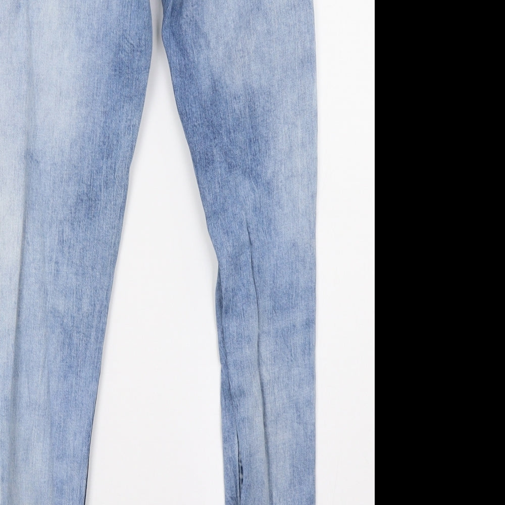 pepe Womens Blue  Denim Straight Jeans Size 8 L28 in