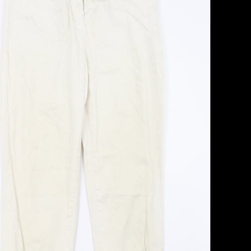Caroll Womens White  Denim Straight Jeans Size 10