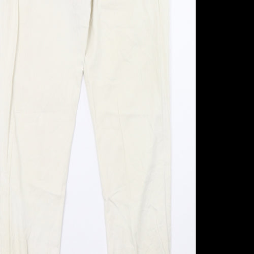 Caroll Womens White  Denim Straight Jeans Size 10