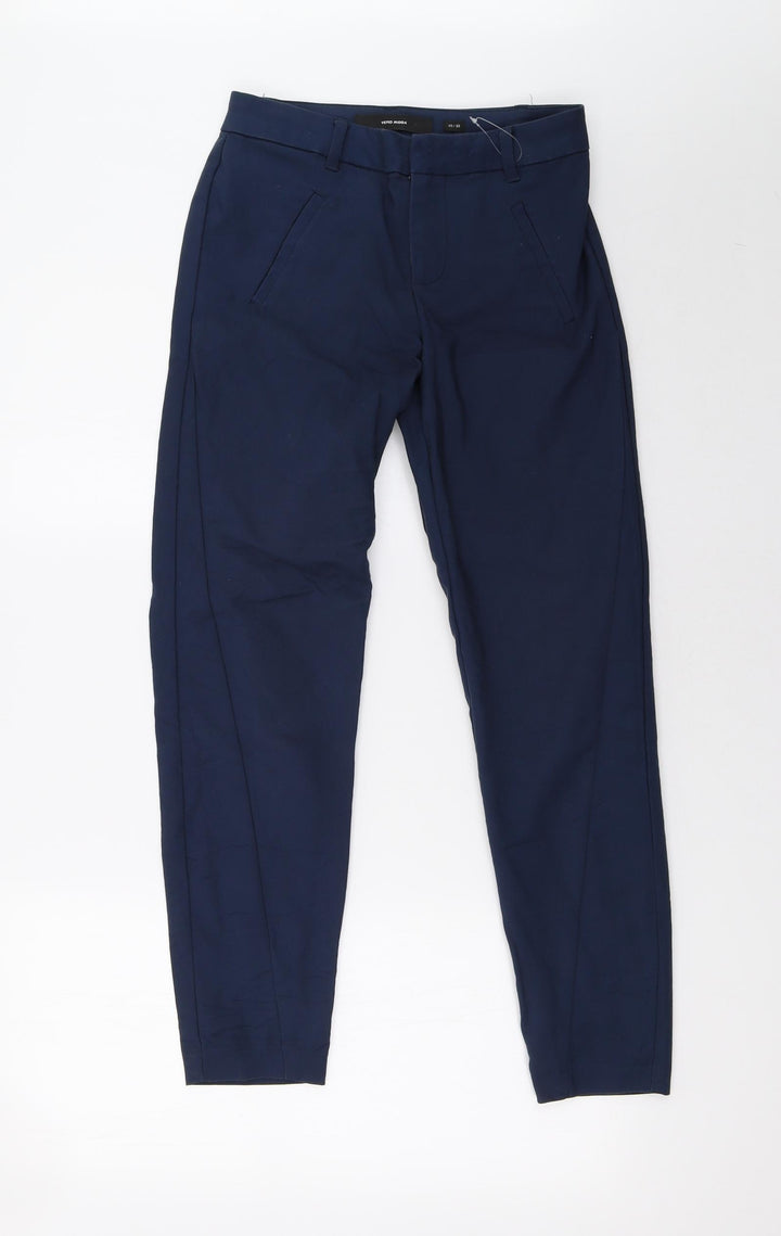 Vera Moda Womens Blue Trousers Size 8 L28 in