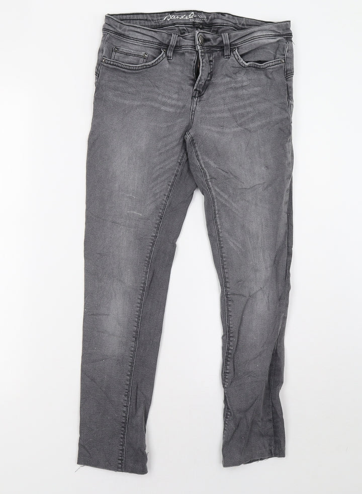 NOVA Womens Grey  Denim Skinny Jeans Size 8 L26 in