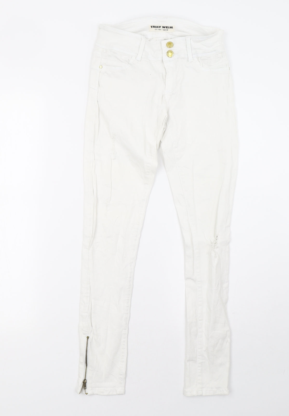 TALLY WEiJL Womens White   Skinny Jeans Size 6 L29 in