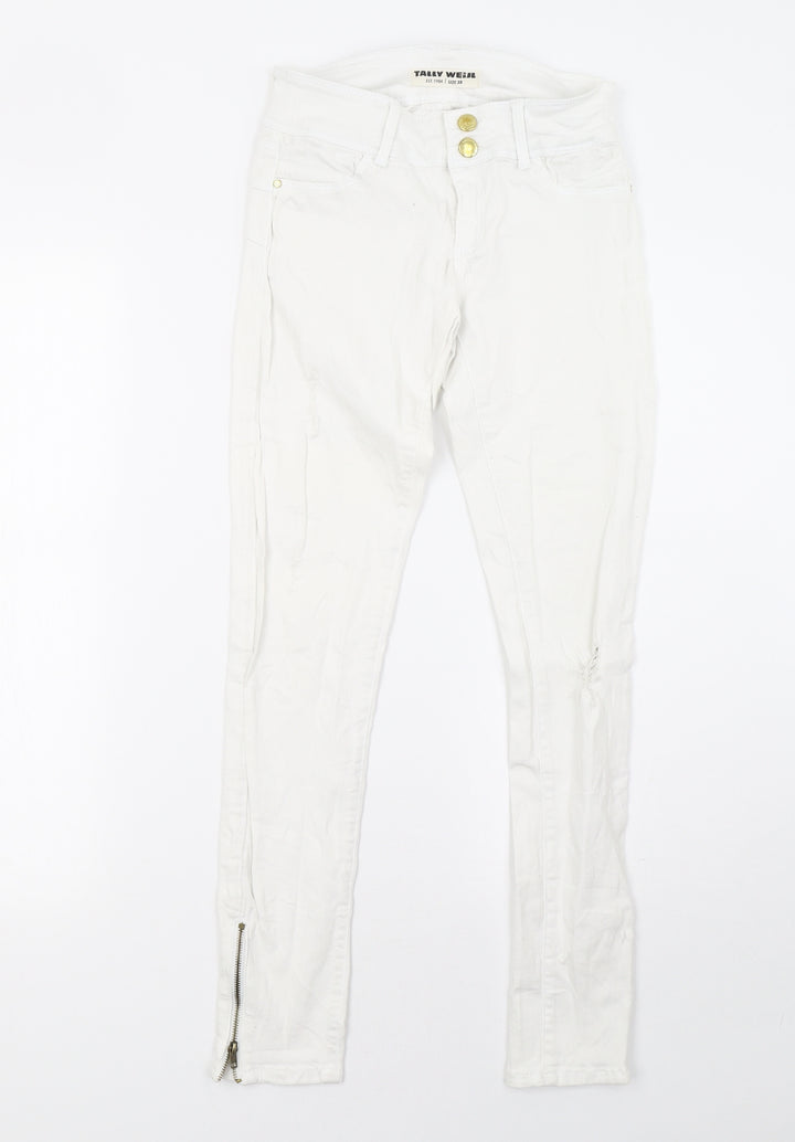 TALLY WEiJL Womens White Skinny Jeans Size 6 L29 in