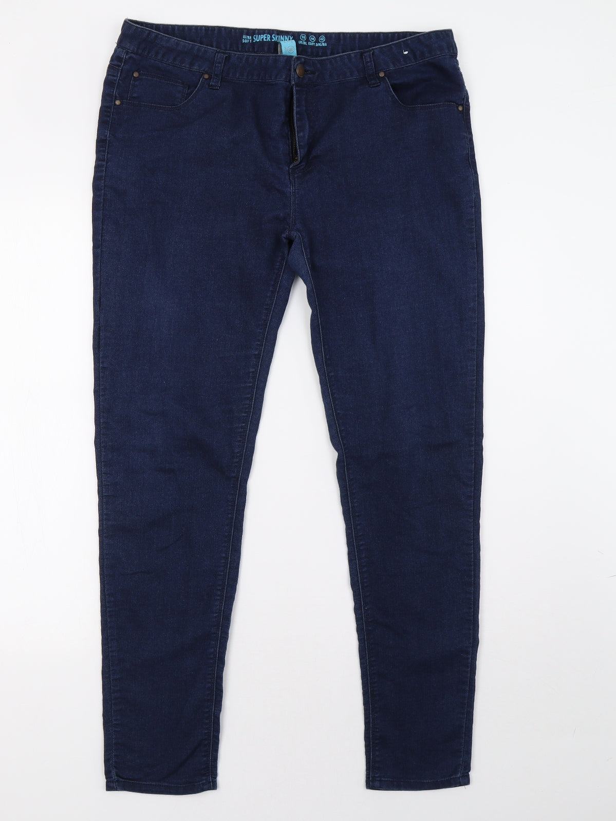 Primark Womens Blue   Jegging Trousers Size 16 L32 in