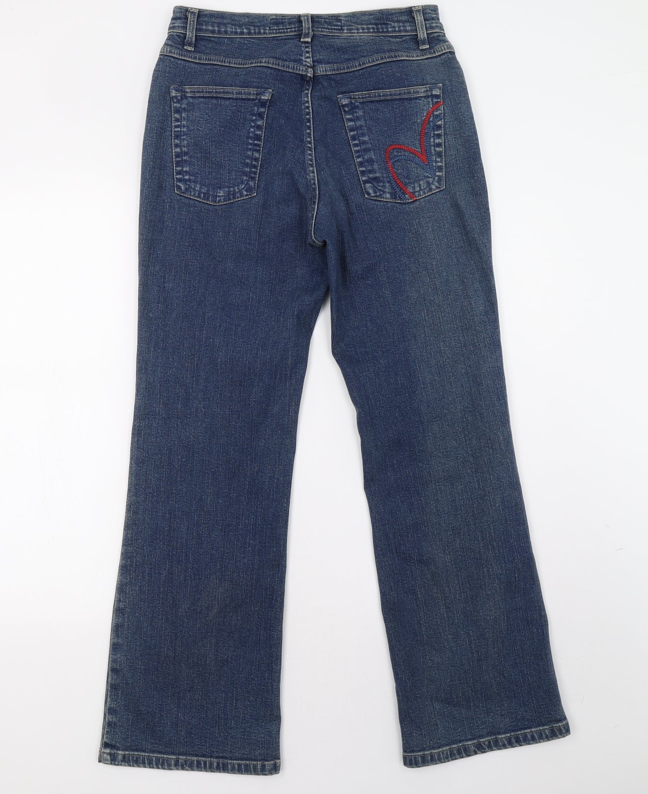 Marks and Spencer Womens Blue  Denim Straight Jeans Size 10 L30 in