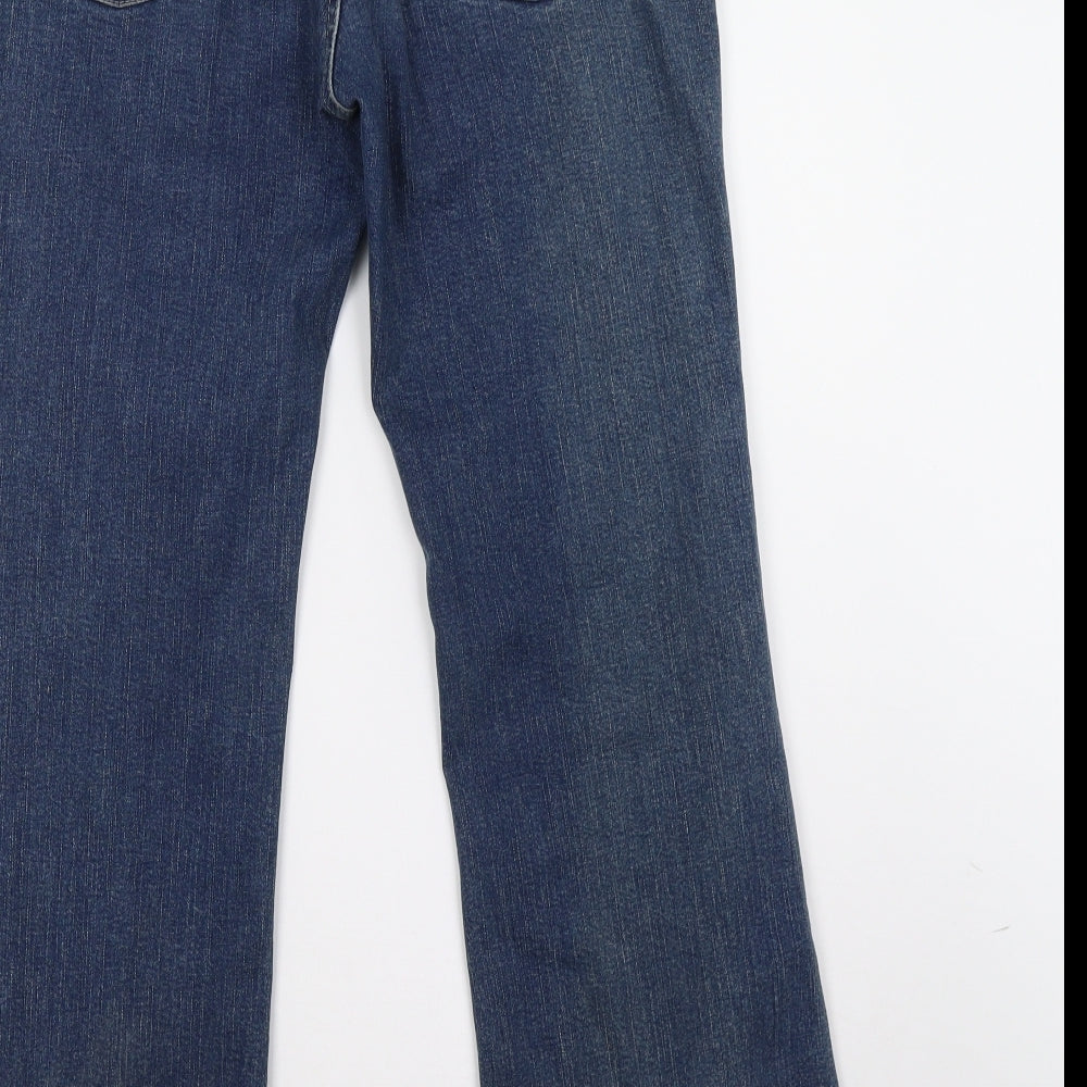 Marks and Spencer Womens Blue  Denim Straight Jeans Size 10 L30 in