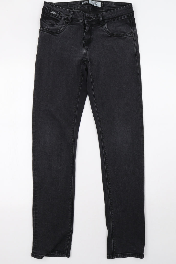 priamrk Womens Black Denim Straight Jeans Size 26 L32 in