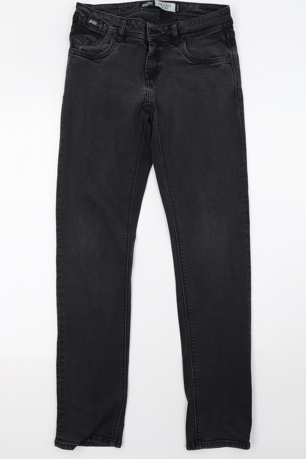 priamrk Womens Black  Denim Straight Jeans Size 26 L32 in