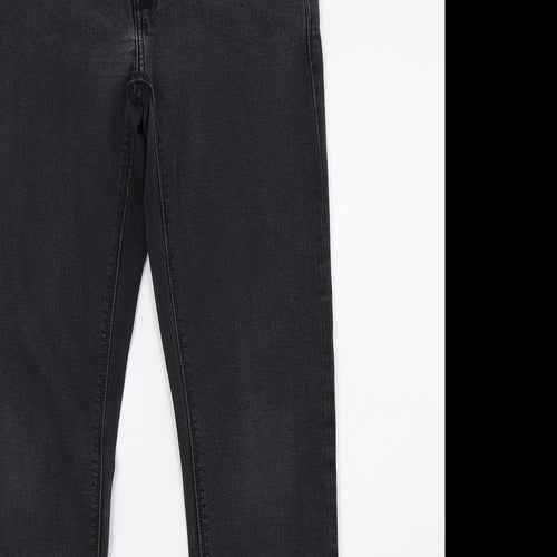 priamrk Womens Black  Denim Straight Jeans Size 26 L32 in