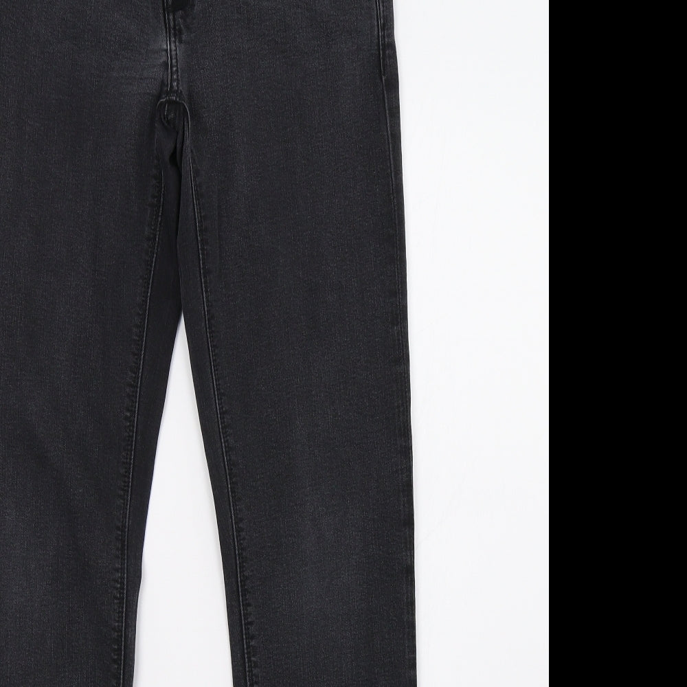 priamrk Womens Black  Denim Straight Jeans Size 26 L32 in