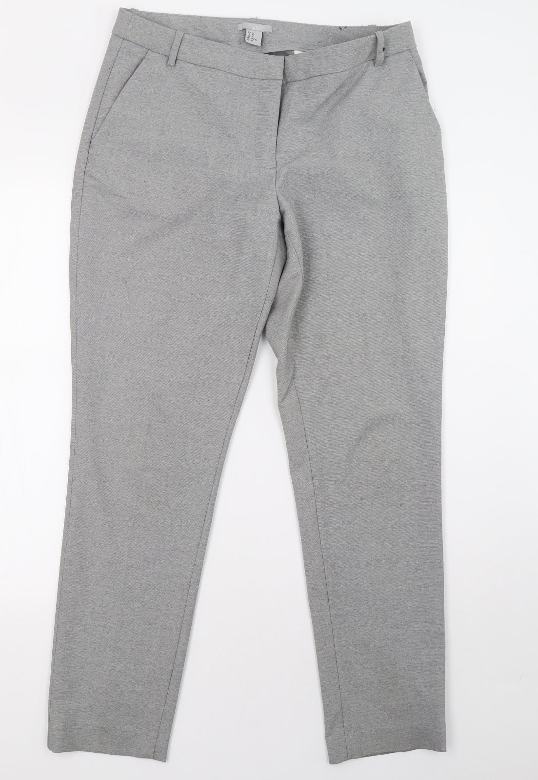 H&M Womens Grey   Trousers  Size 12 L31 in