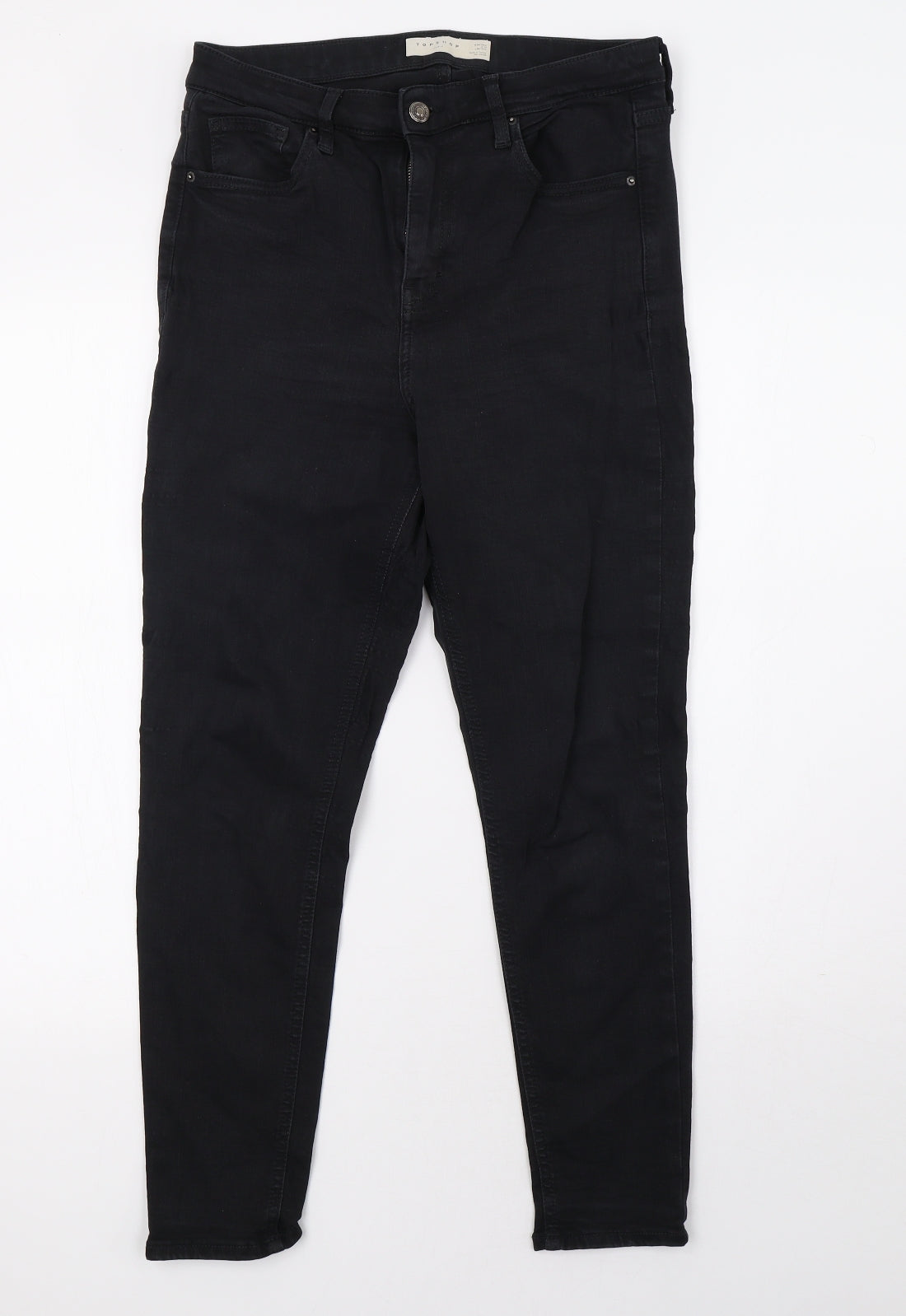 Topshop Womens Black  Denim Skinny Jeans Size 30 L30 in
