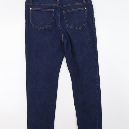 Marks and Spencer Womens Blue  Denim Straight Jeans Size 12 L30 in