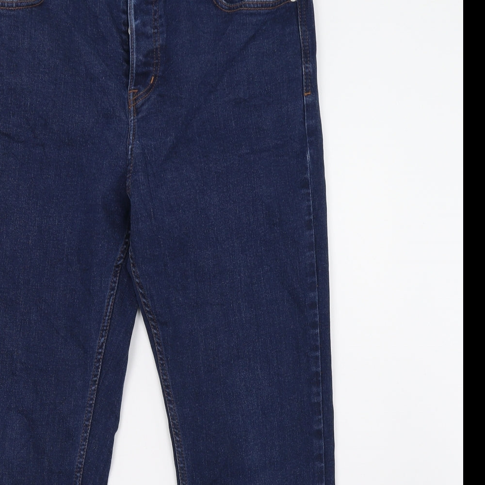 Marks and Spencer Womens Blue  Denim Straight Jeans Size 12 L30 in