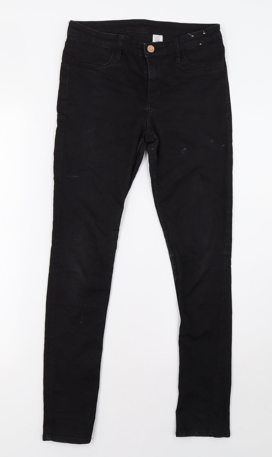 Primark Girls Black  Damask Skinny Jeans Size 13 Years