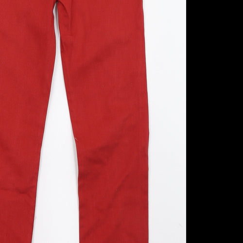 Primark Girls Red  Denim Straight Jeans Size 11 Years