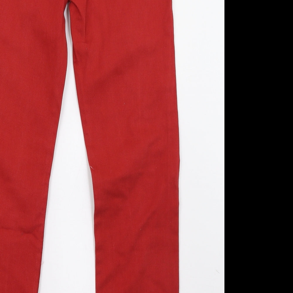 Primark Girls Red  Denim Straight Jeans Size 11 Years