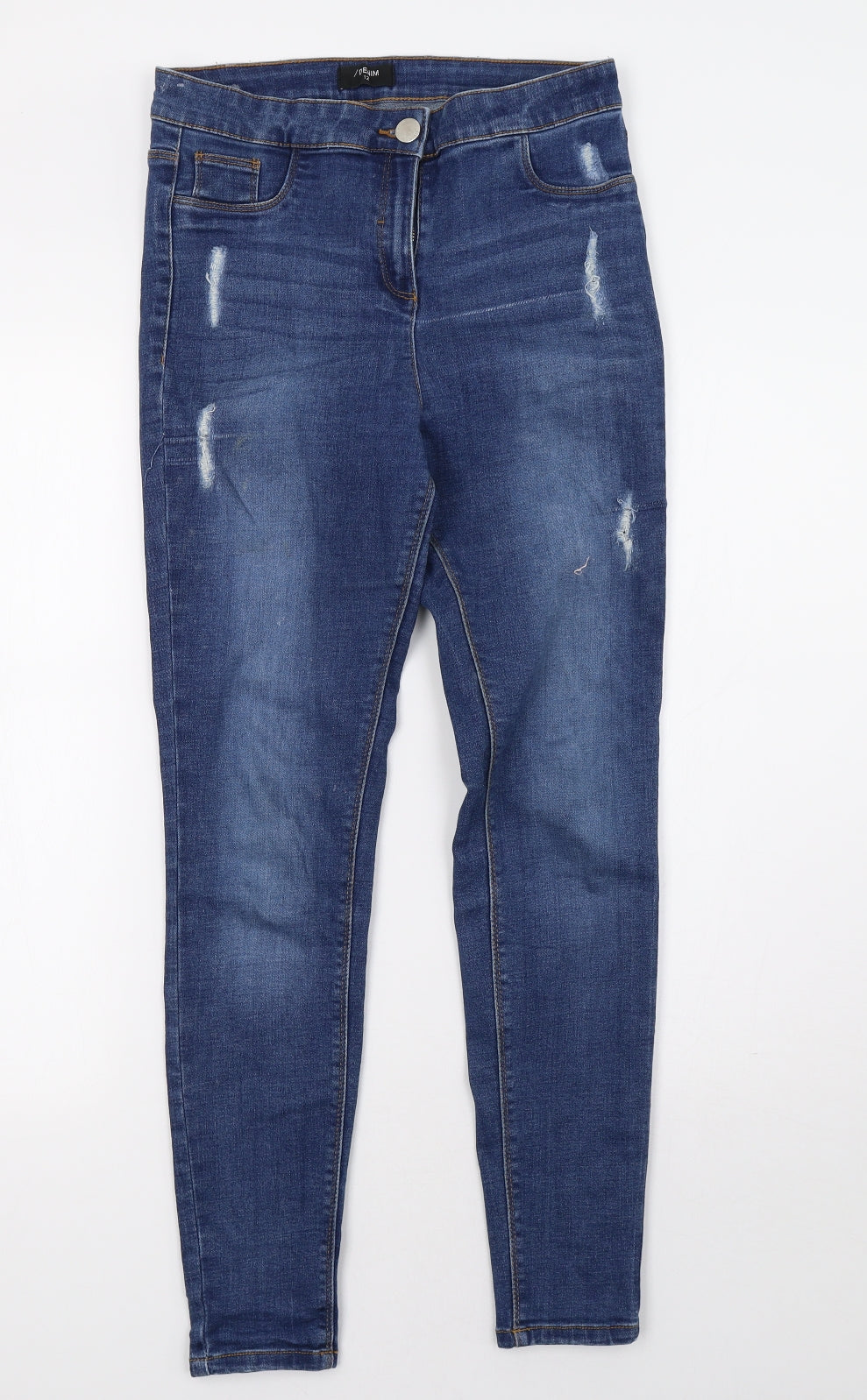 Matalan Womens Blue  Denim Skinny Jeans Size 12 L32 in