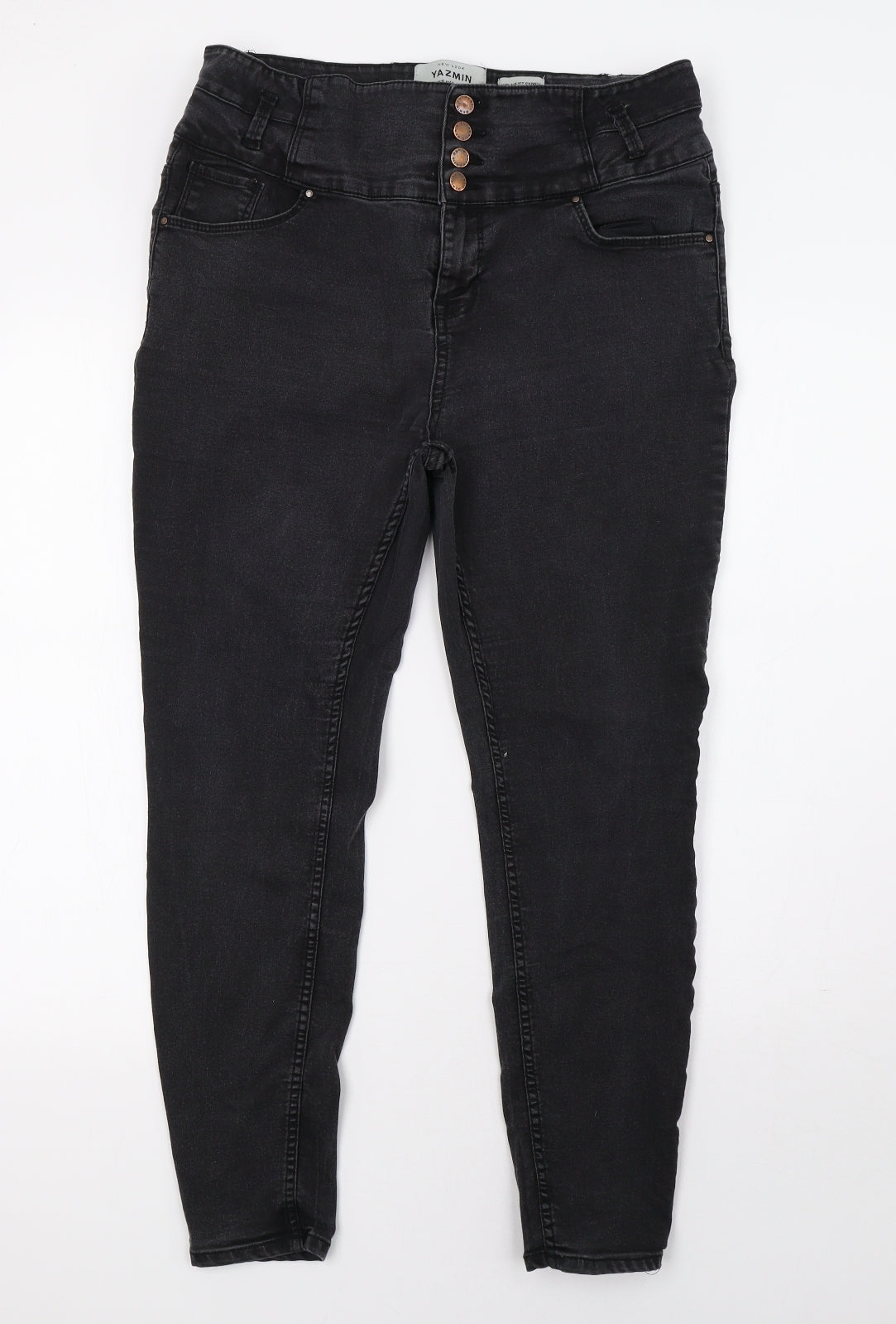 New Look Womens Black  Denim Skinny Jeans Size 16 L30 in