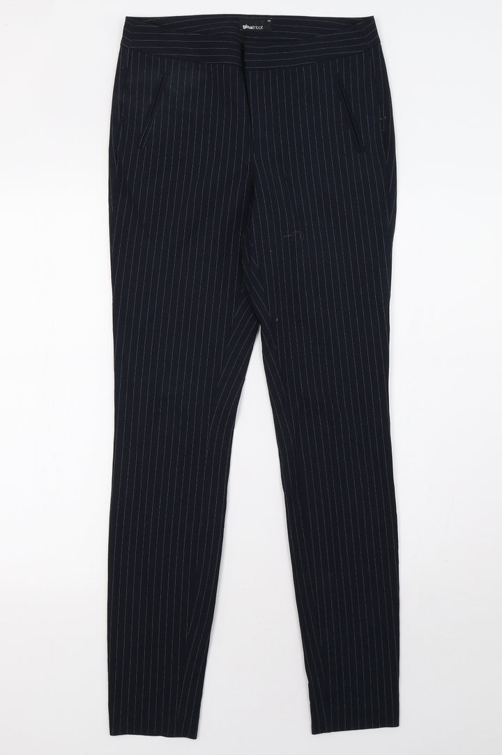 Gina Tricot Womens Blue Striped  Trousers  Size 10 L30 in