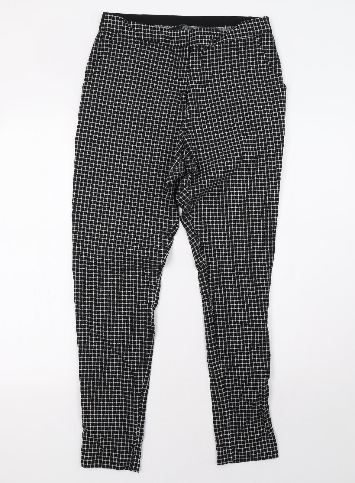 georeg Womens Black Check  Trousers  Size 12 L28 in