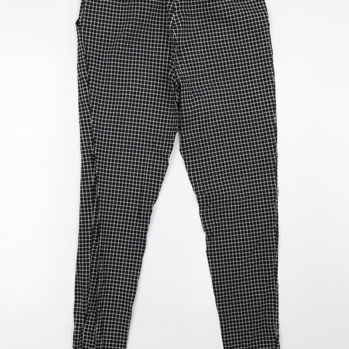 georeg Womens Black Check  Trousers  Size 12 L28 in