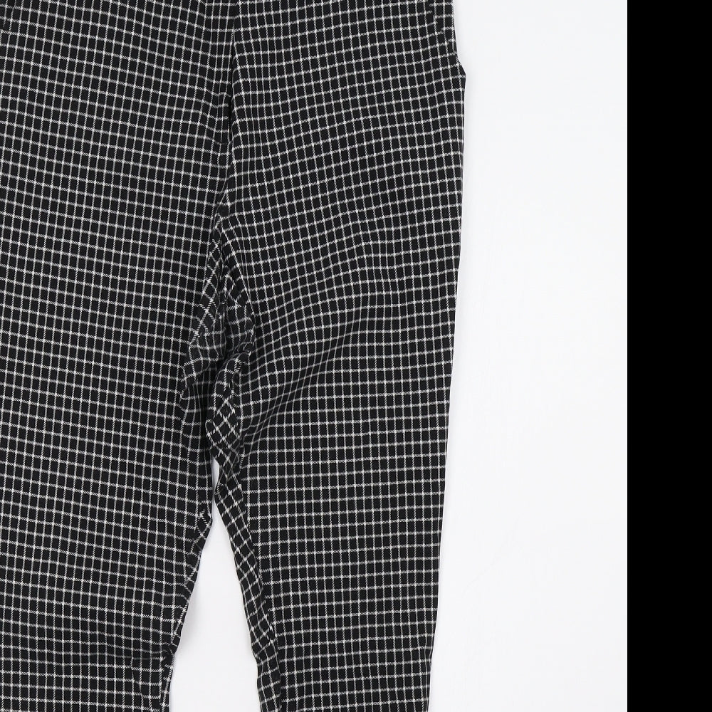 georeg Womens Black Check  Trousers  Size 12 L28 in