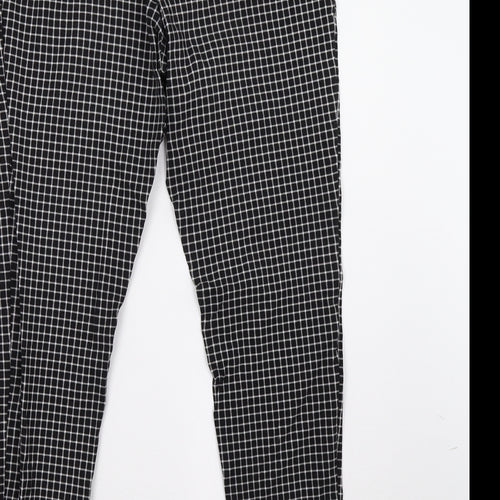 georeg Womens Black Check  Trousers  Size 12 L28 in