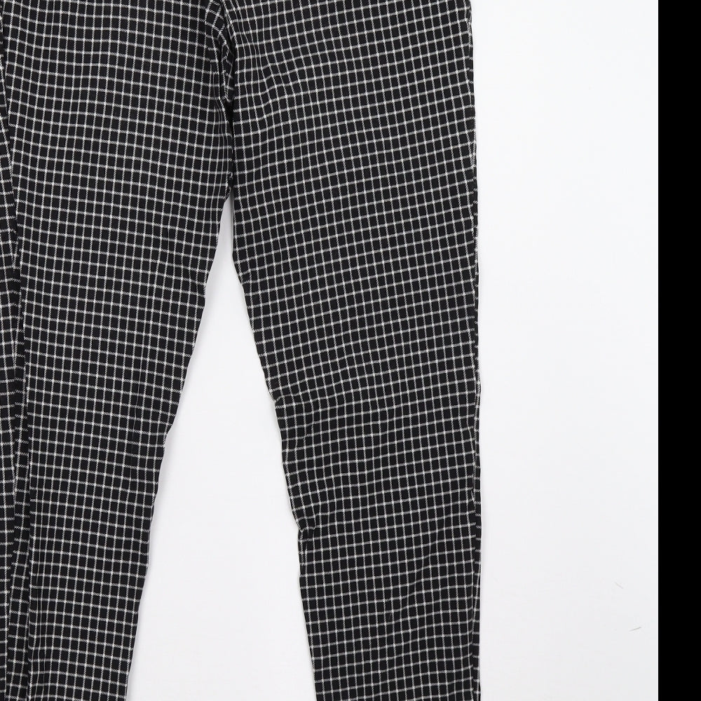 georeg Womens Black Check  Trousers  Size 12 L28 in
