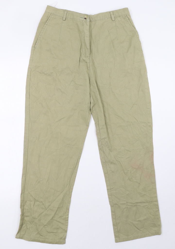 EWM Womens Green Trousers Size 10 L29 in