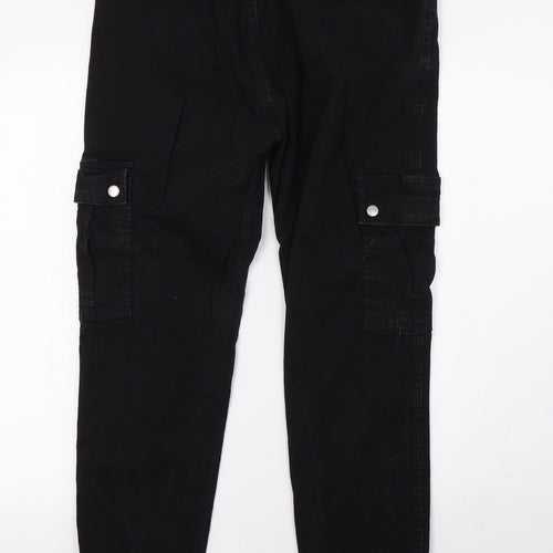 Select Womens Black   Cargo Trousers Size 14 L30 in