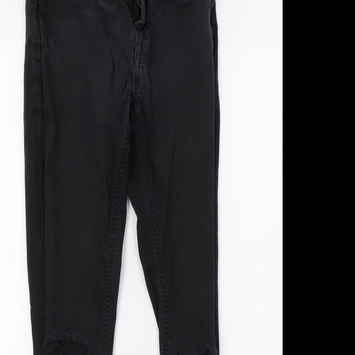 Primark Womens Black  Denim Straight Jeans Size 10 L28 in