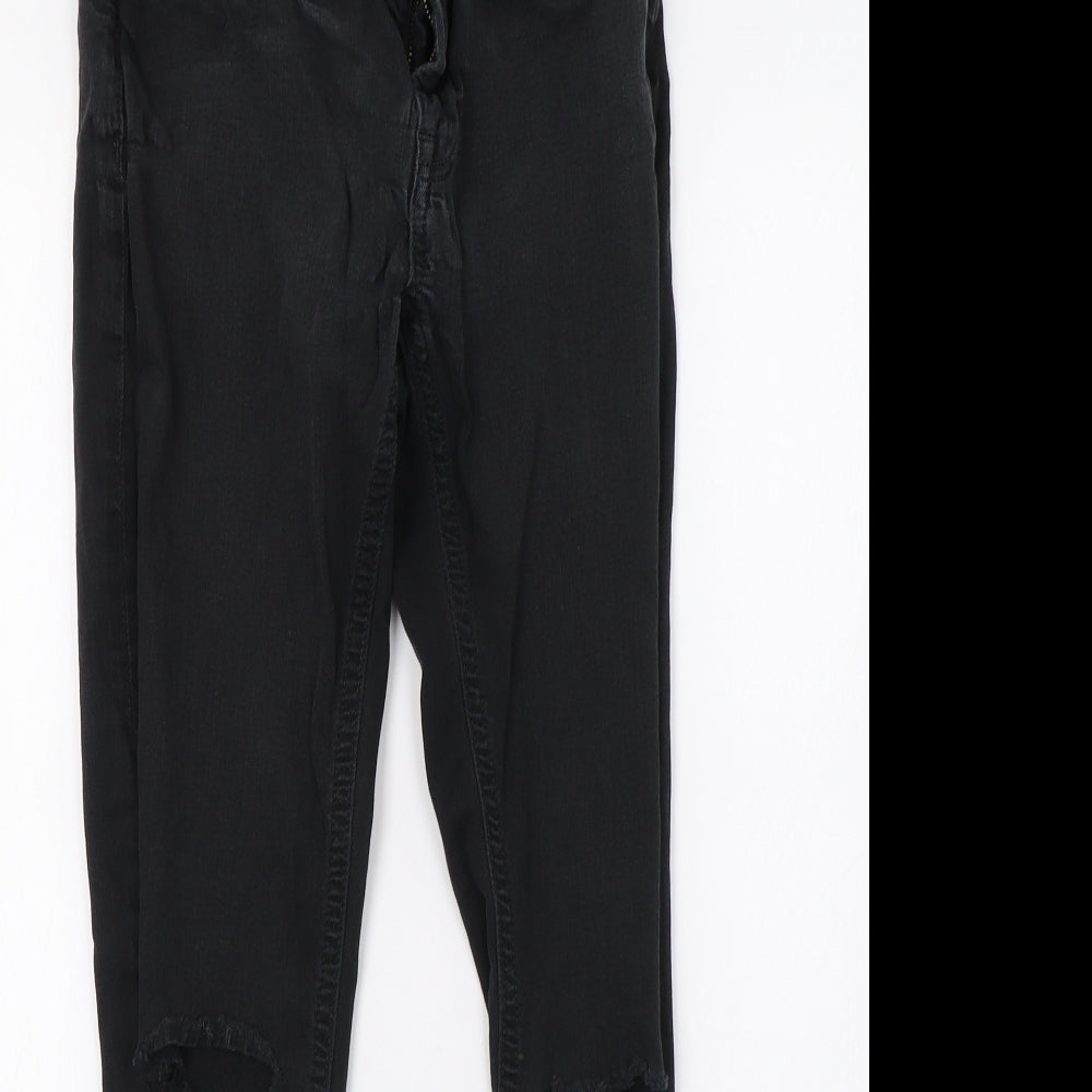 Primark Womens Black  Denim Straight Jeans Size 10 L28 in