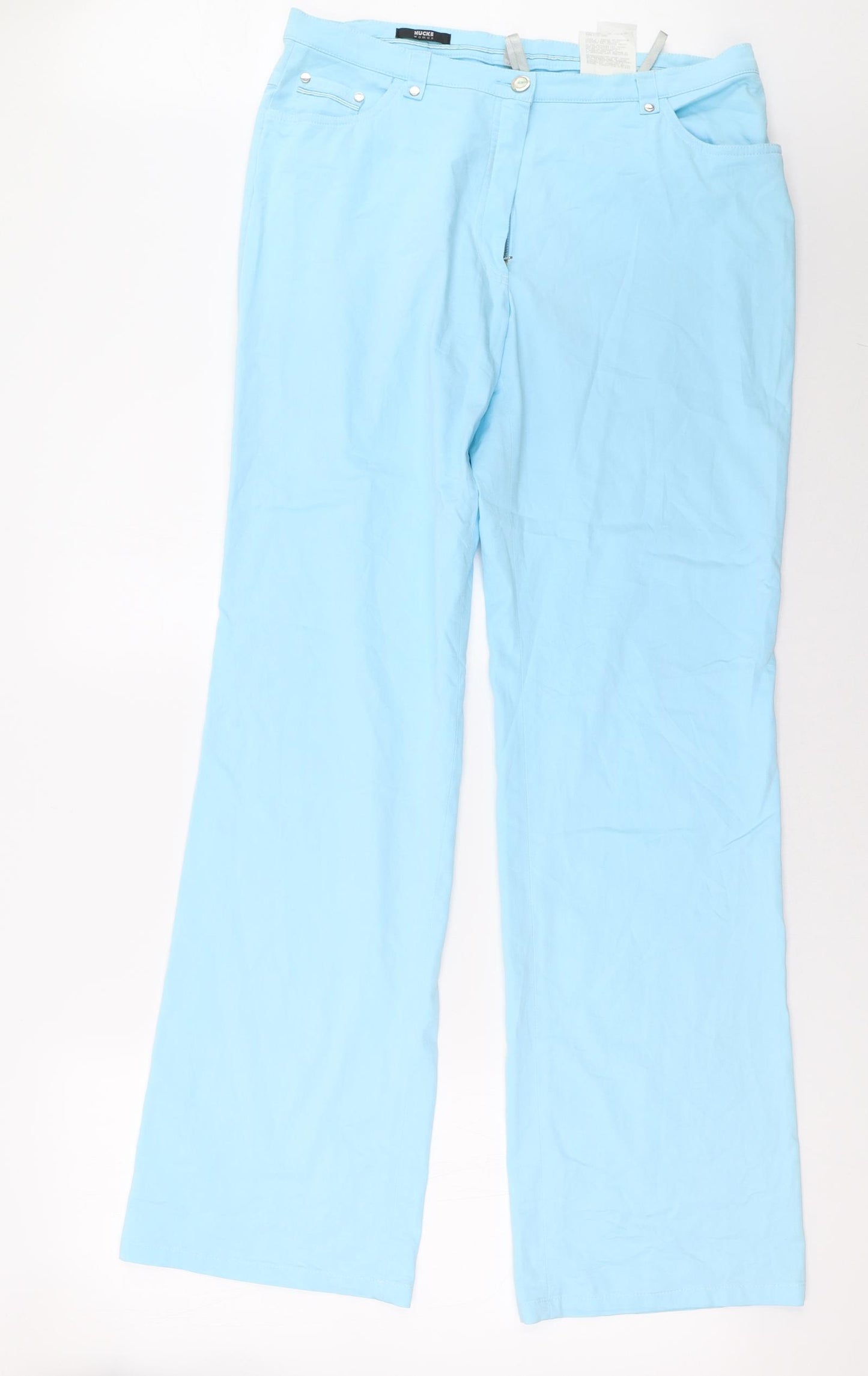 hucke Womens Blue   Trousers  Size 12 L33 in