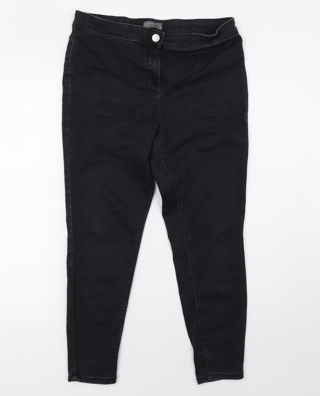 Matalan Womens Black  Denim Skinny Jeans Size 14 L28 in