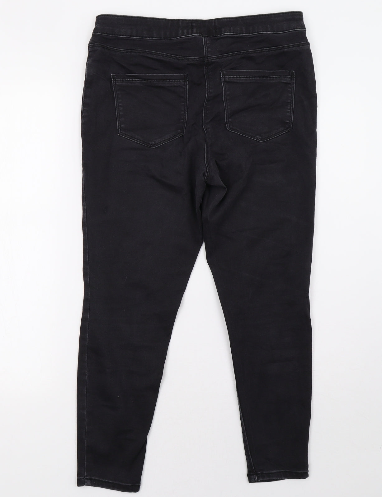 Matalan Womens Black  Denim Skinny Jeans Size 14 L28 in