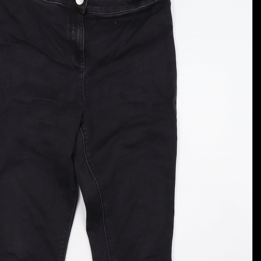 Matalan Womens Black  Denim Skinny Jeans Size 14 L28 in