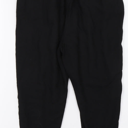 NEXT Womens Black   Cropped Trousers Size 6 L20 in