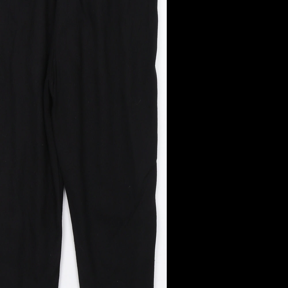 NEXT Womens Black   Cropped Trousers Size 6 L20 in