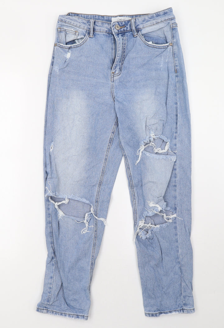 cindy Womens Blue  Denim Straight Jeans Size 28 L30 in