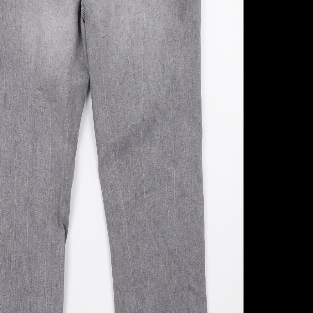 Marks and Spencer Womens Grey  Denim Straight Jeans Size 14 L30 in