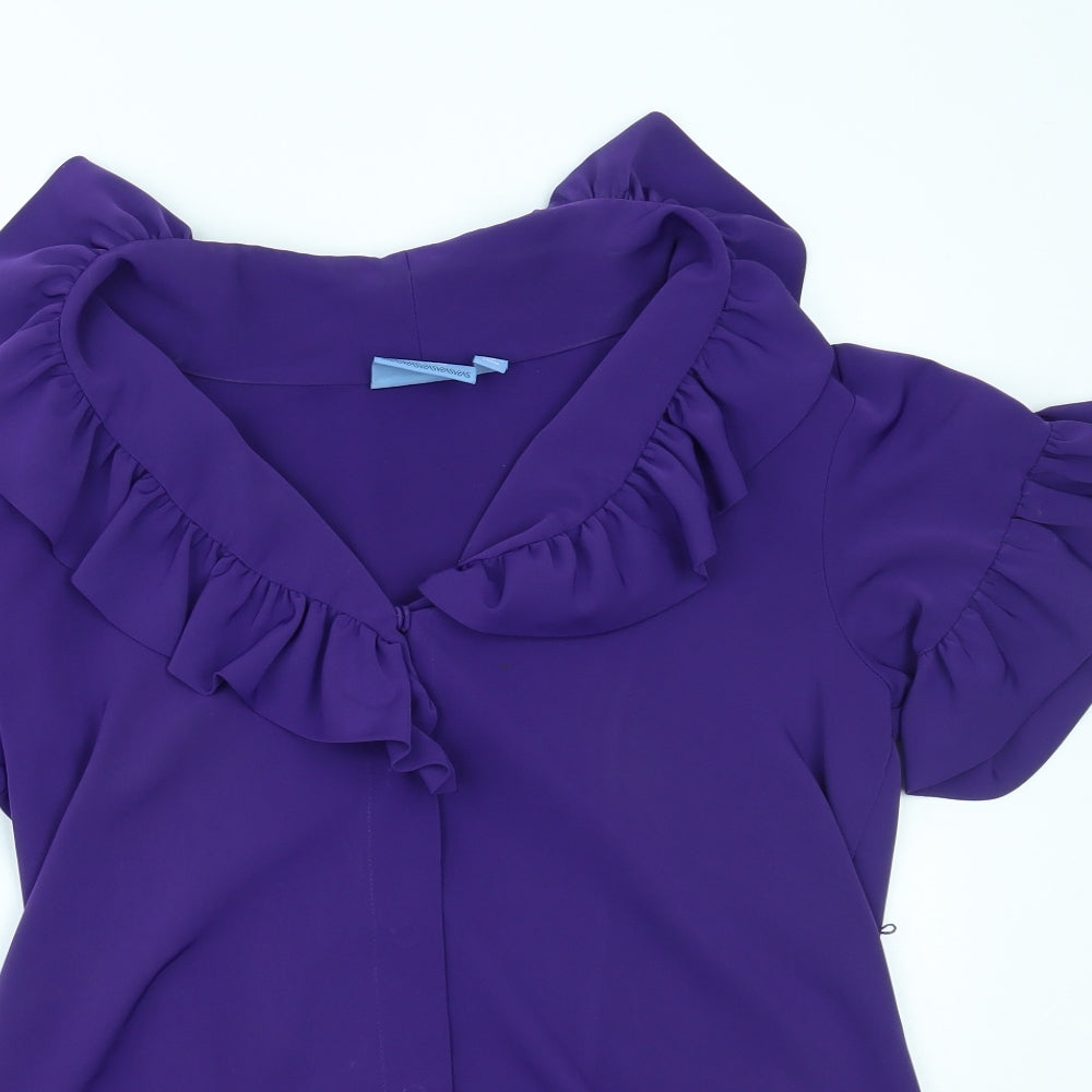 Simply Vera Womens Purple   Basic Blouse Size S