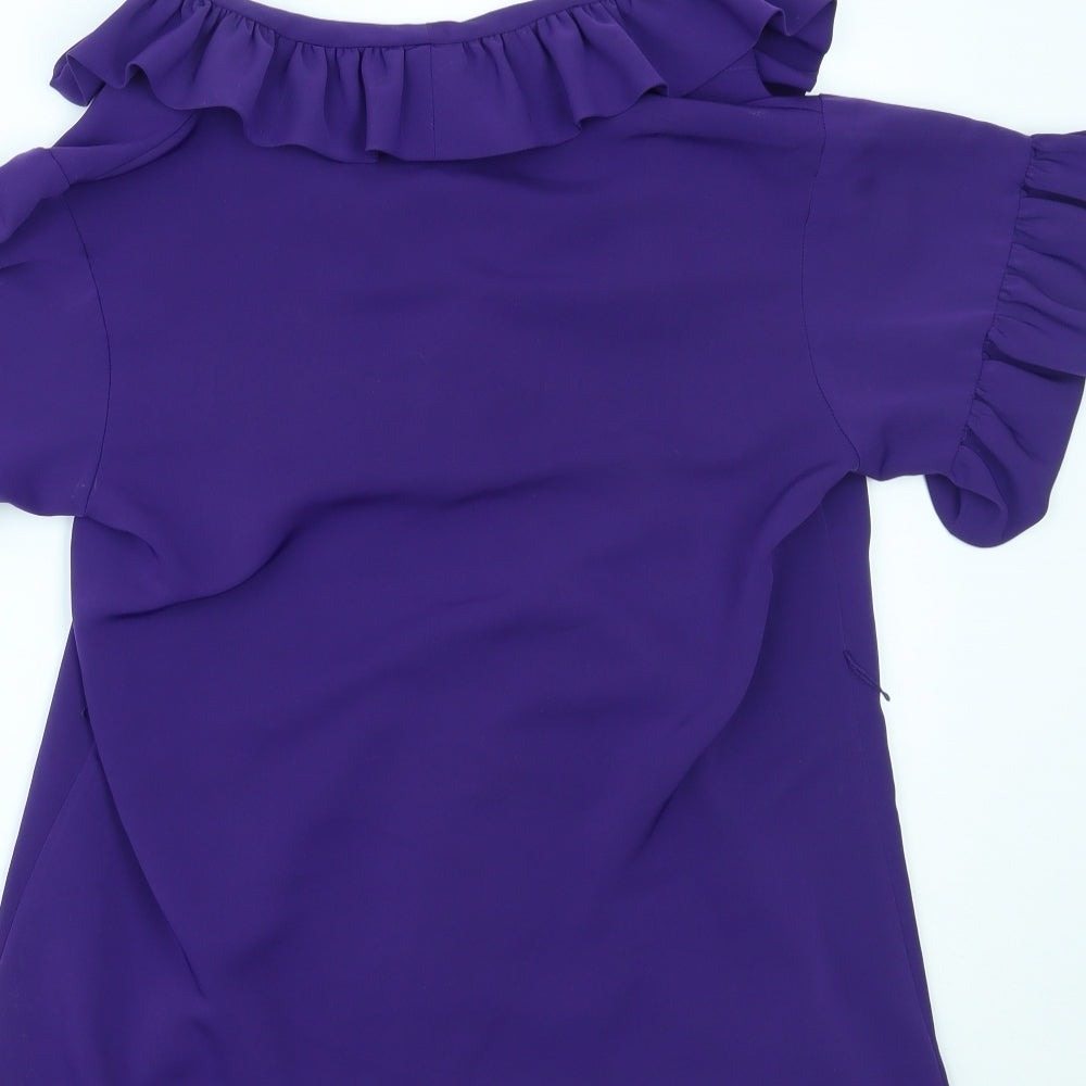 Simply Vera Womens Purple   Basic Blouse Size S