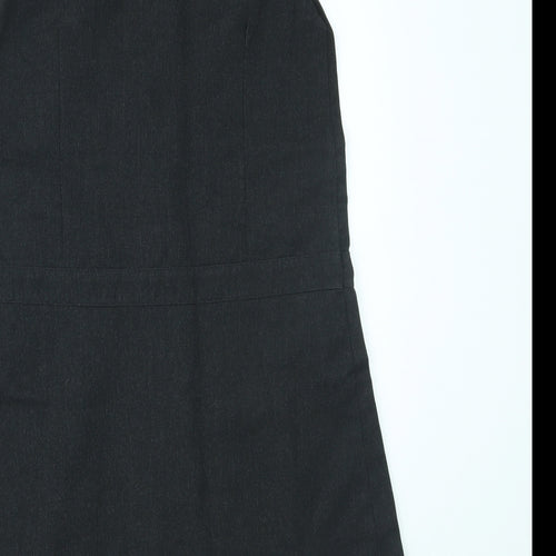F&F Girls Grey   Pinafore/Dungaree Dress  Size 9-10 Years  - SCHOOOL WEAR