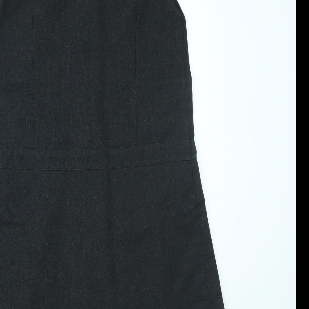 F&F Girls Grey   Pinafore/Dungaree Dress  Size 9-10 Years  - SCHOOOL WEAR