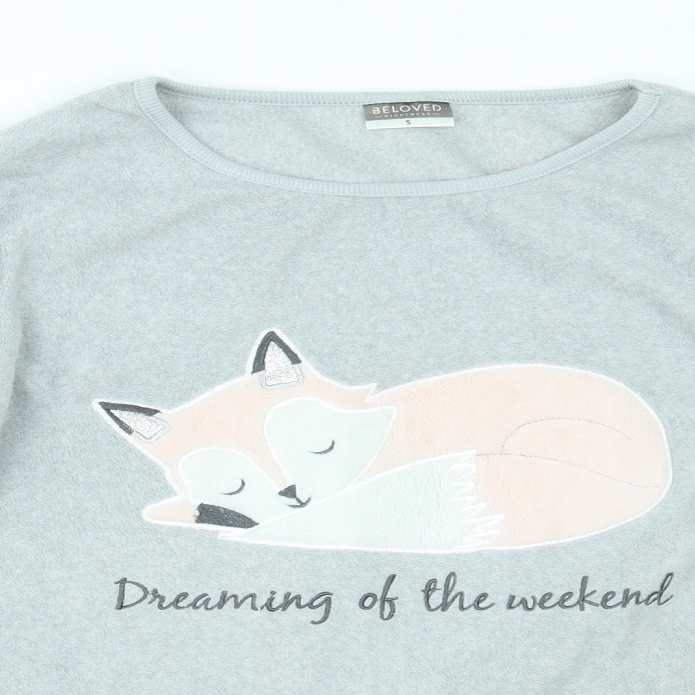 BELOVED Womens Grey   Top Pyjama Top Size S