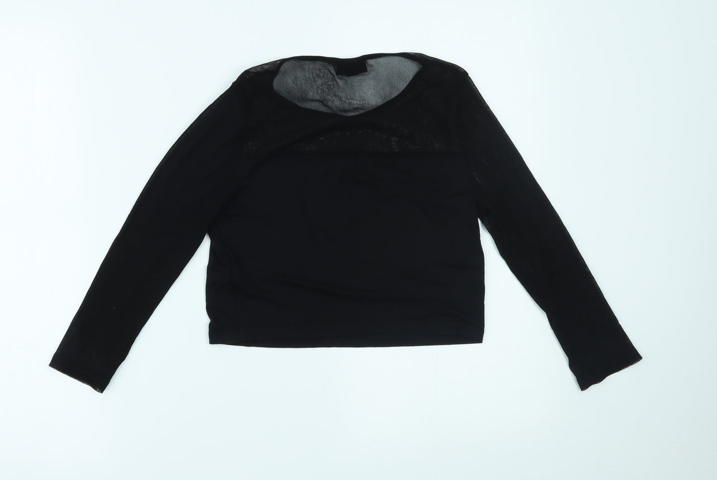 Topshop Womens Black   Cropped Blouse Size 10
