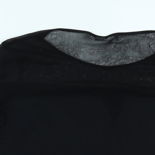 Topshop Womens Black   Cropped Blouse Size 10