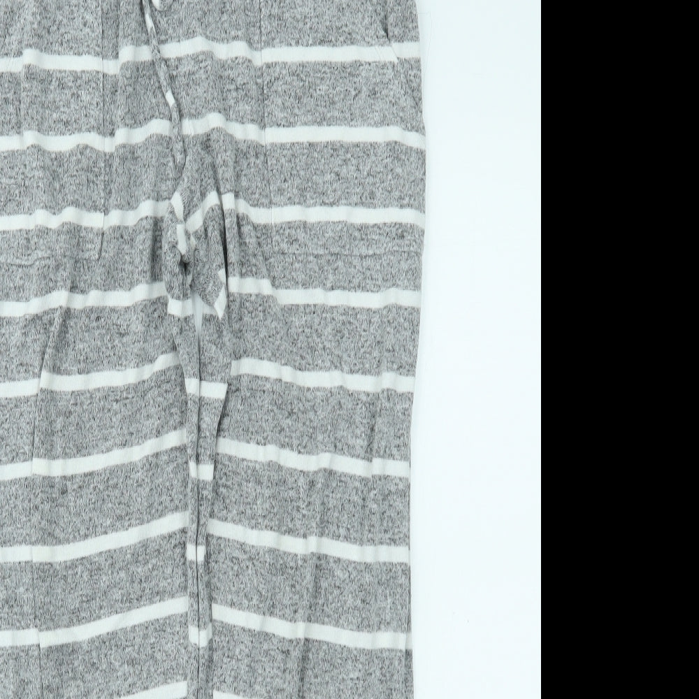 Marks and Spencer Womens Grey Striped   Lounge Pants Size 12
