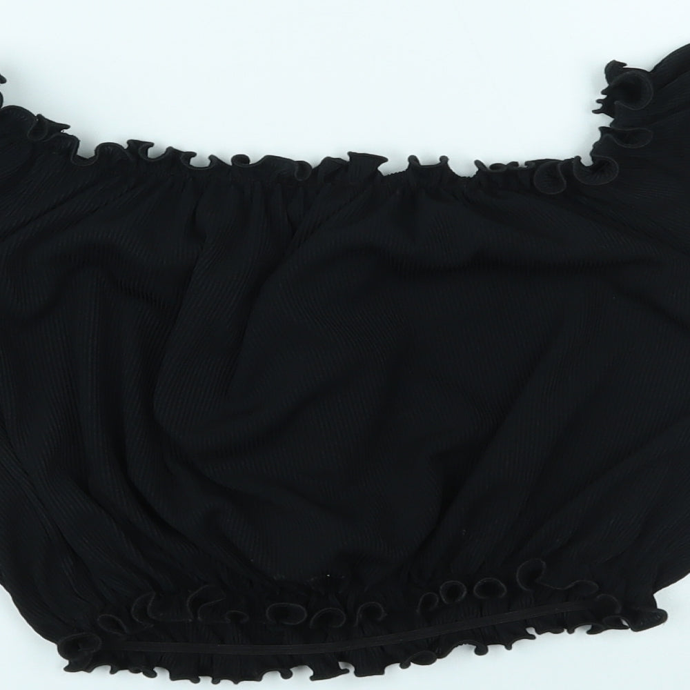 New Look Womens Black   Cropped Blouse Size 12